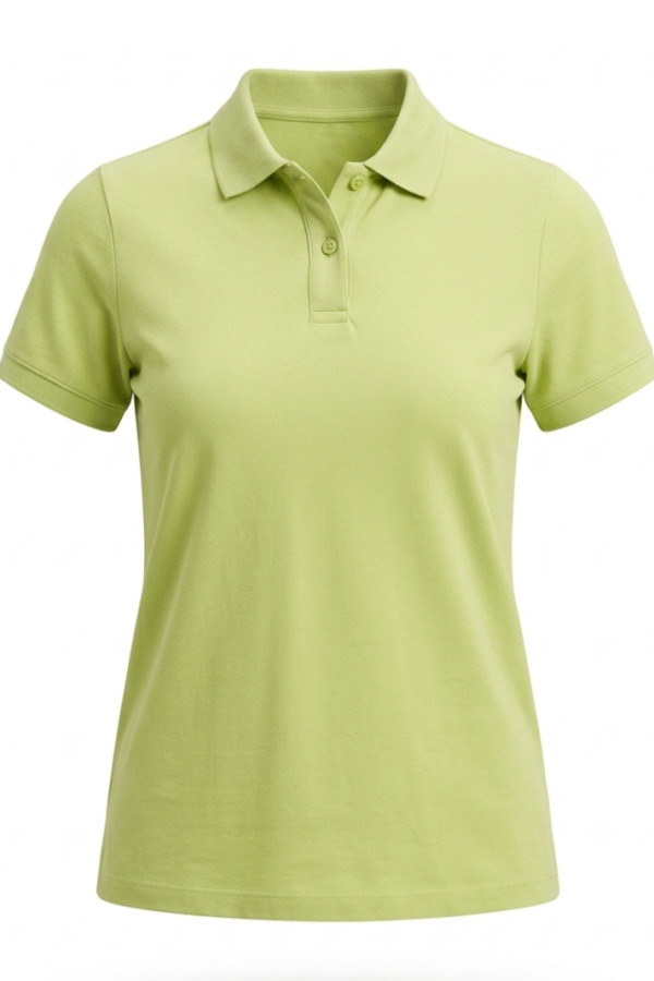 Lime Green Cotton Polo Shirt