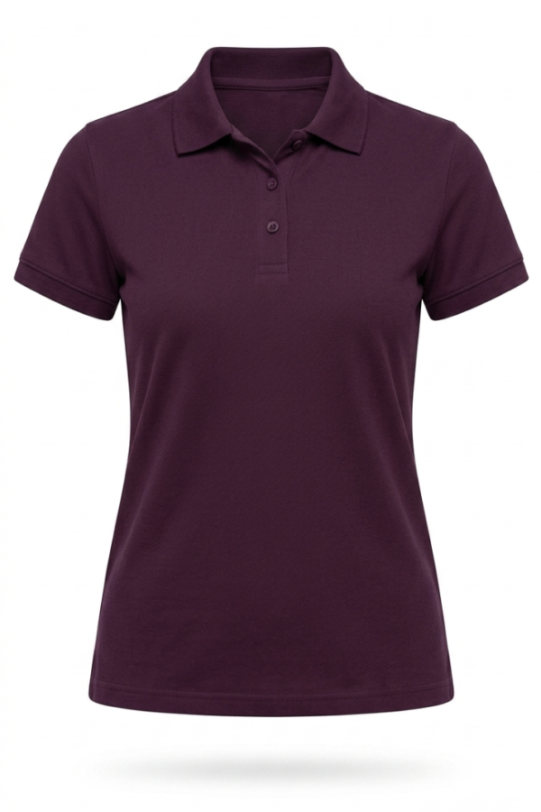 Classic Plum Cotton Polo Shirt