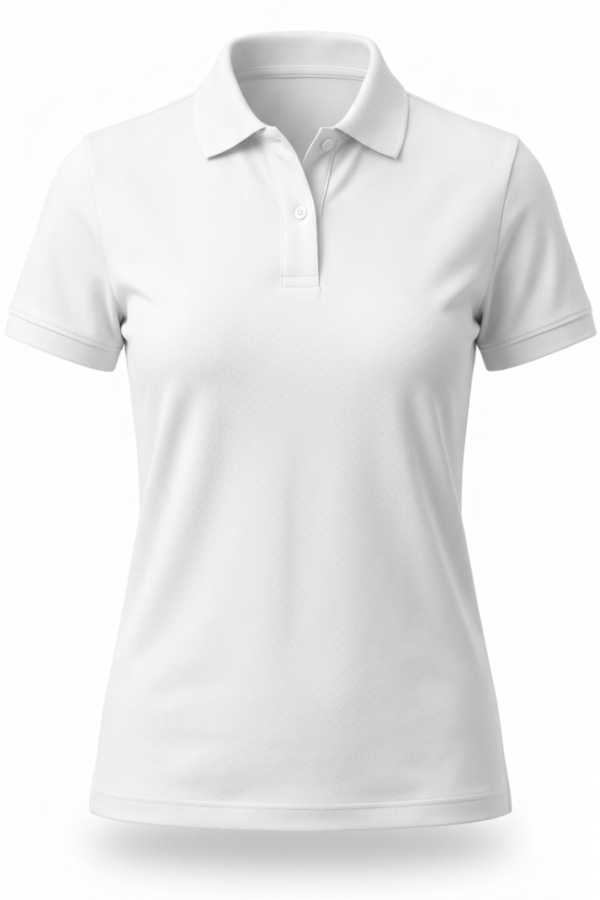 Classic White Cotton Polo Shirt