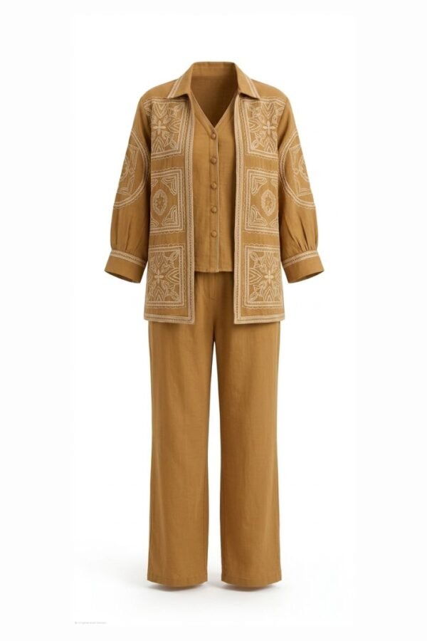 Mustard Jacket Pant Set