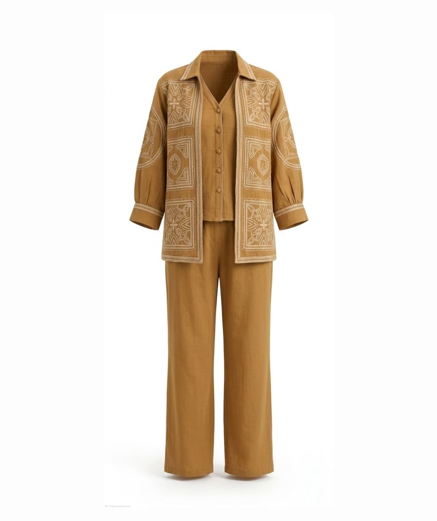 Mustard Jacket Pant Set - Image 2