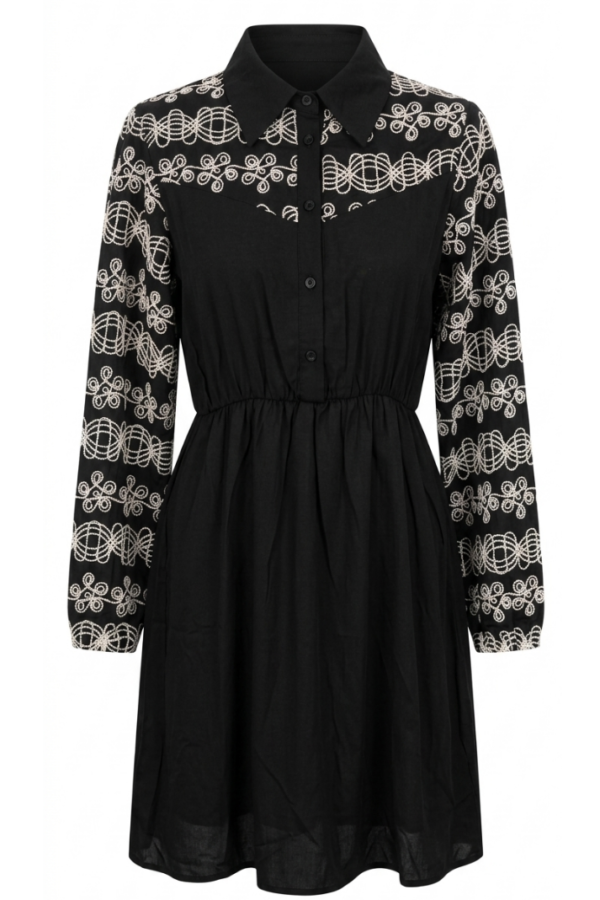 Black Embroidered Dress