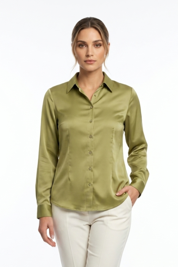 Women Solid Olive Shirt