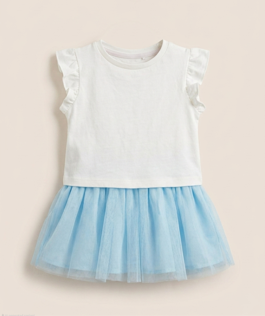 Baby Girls Floral Tulle Dress - Image 3