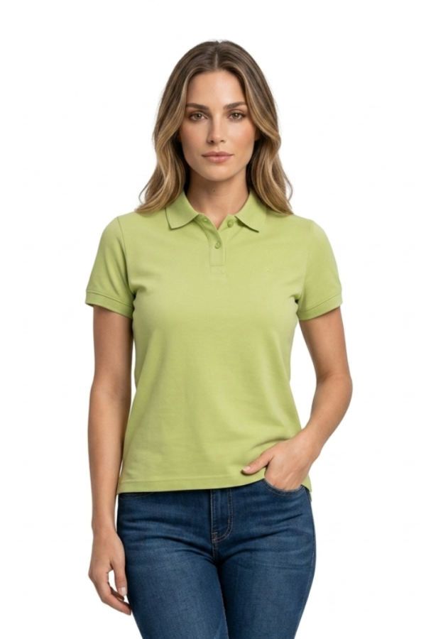 Lime Green Cotton Polo Shirt