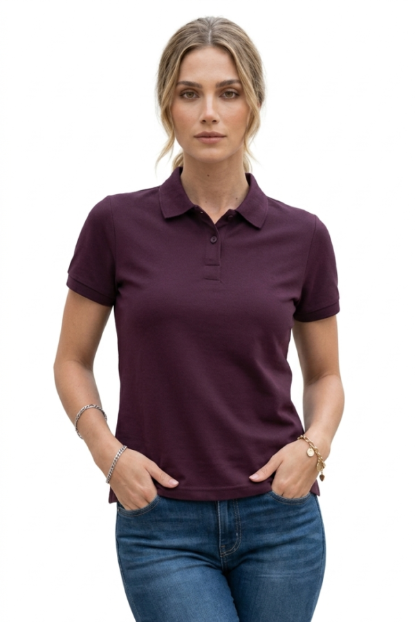 Classic Plum Cotton Polo Shirt