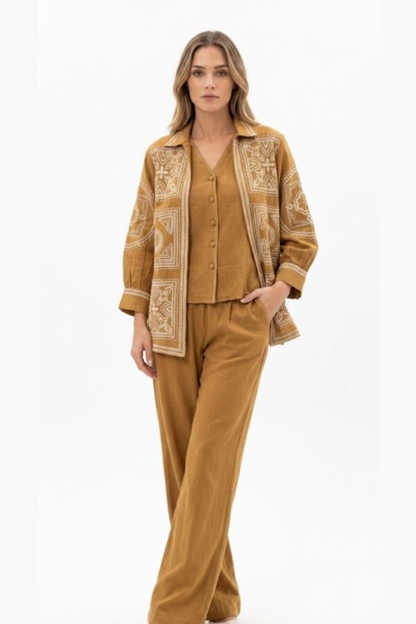 Mustard Jacket Pant Set