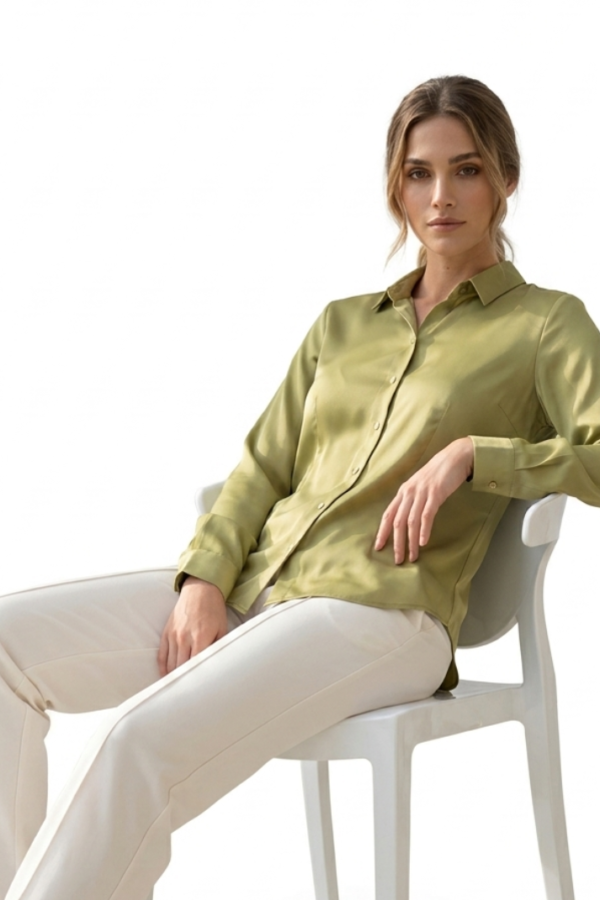 Women Solid Olive Shirt