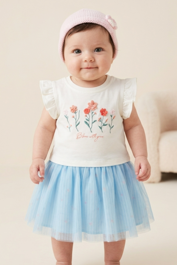 Baby Girls Floral Tulle Dress