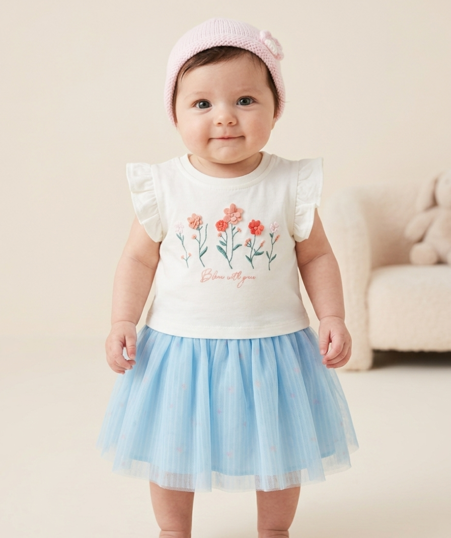 Baby Girls Floral Tulle Dress