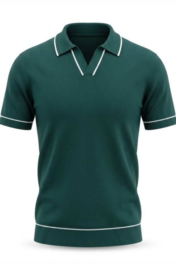 Green Contrast Polo T-Shirt