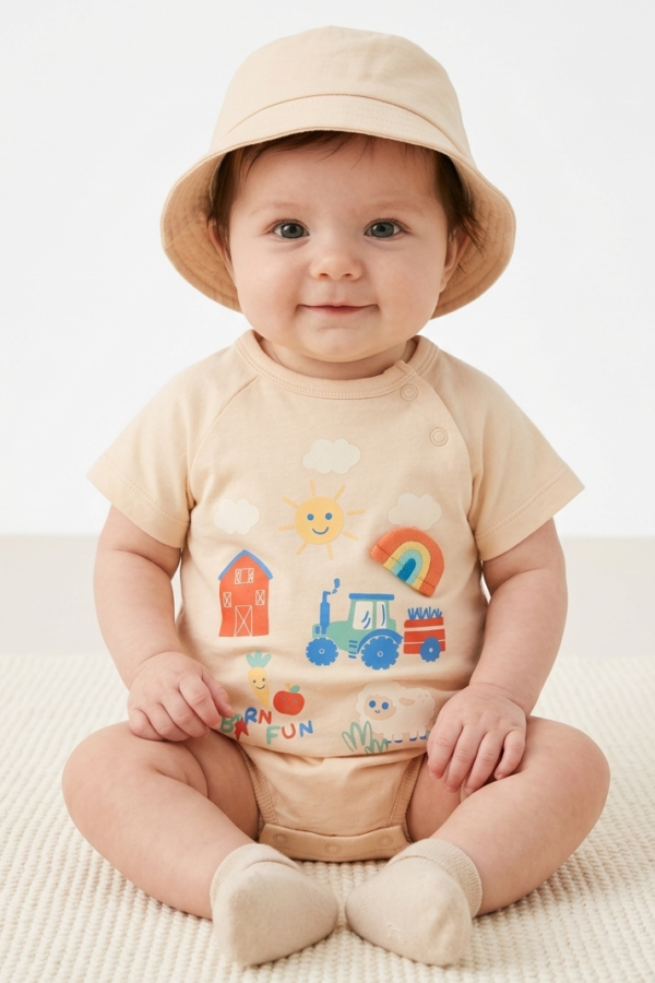 Newborn Printed Romper Set