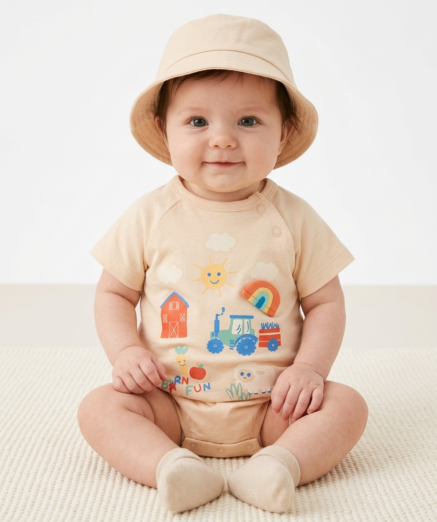 Newborn Printed Romper Set