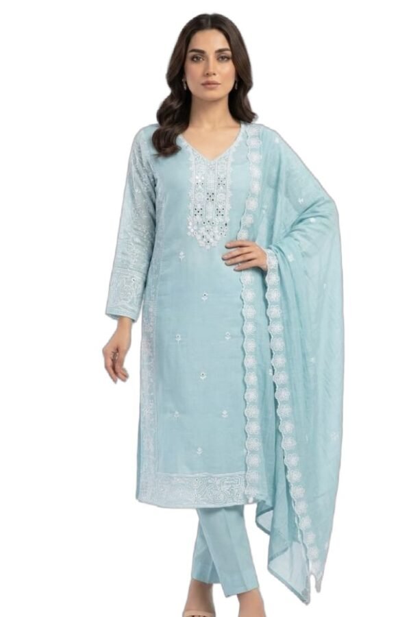 Sky Blue Embroidered Kurta Set