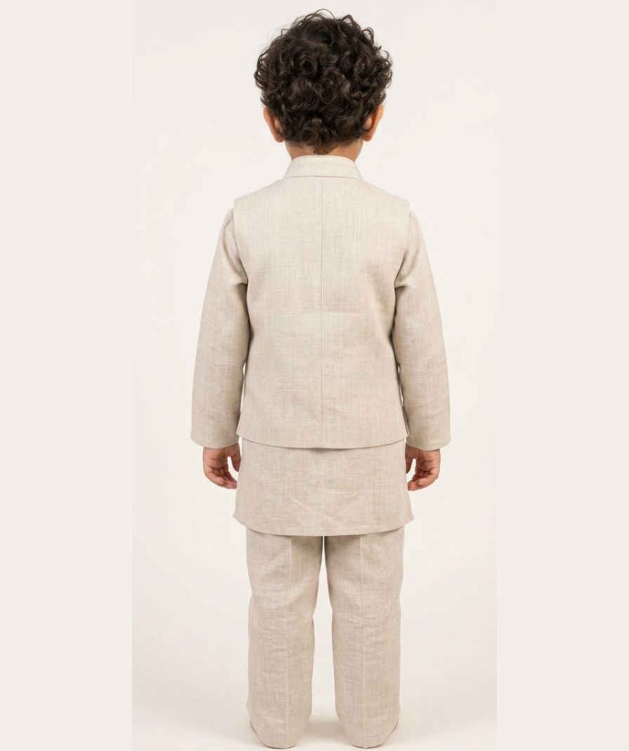 Boys Elephant Motif Kurta Set - Image 4