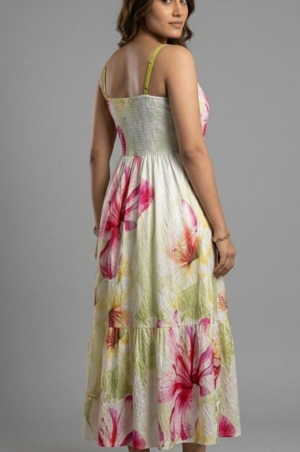 Floral Print Cotton Maxi Dress