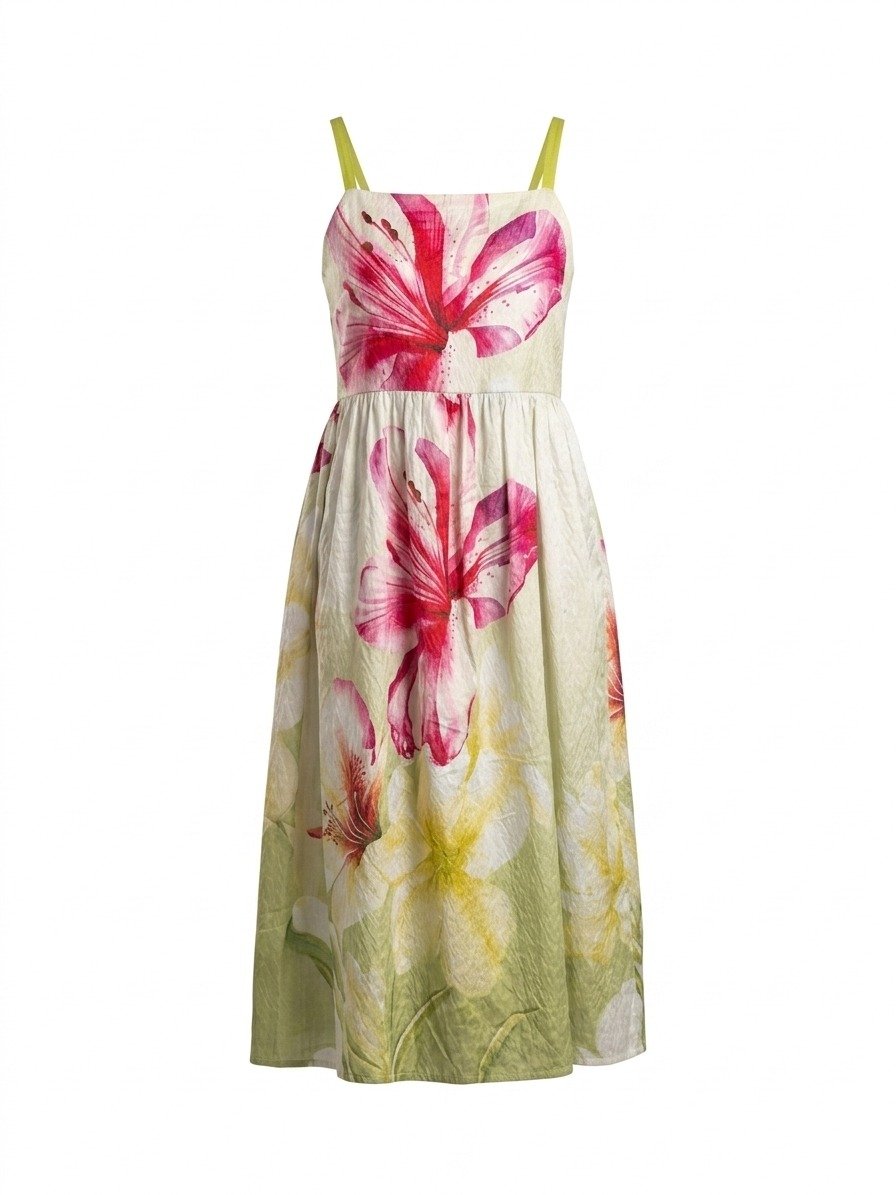 Floral Print Cotton Maxi Dress - Image 5