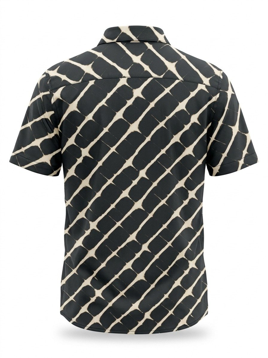 Black Tie-Dye Print Shirt - Image 3