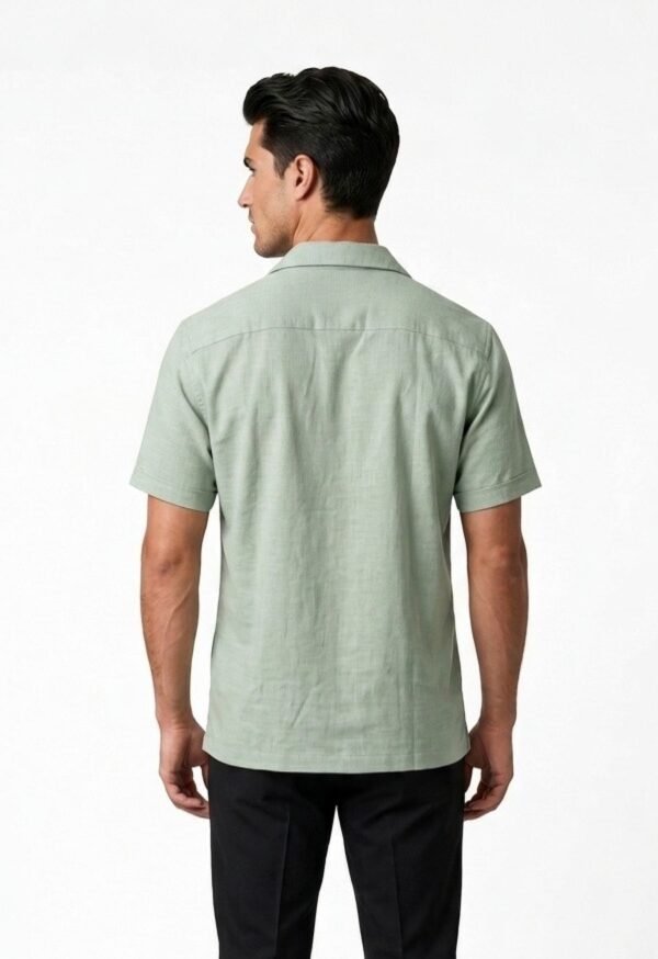 Olive Green Camp Collar Shirt