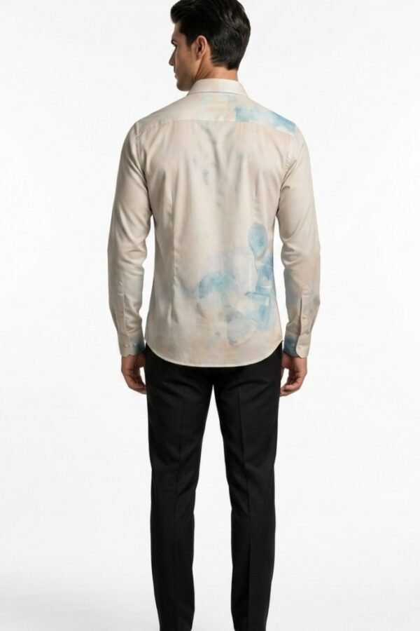 Blue Tie-Dye Printed Shirt