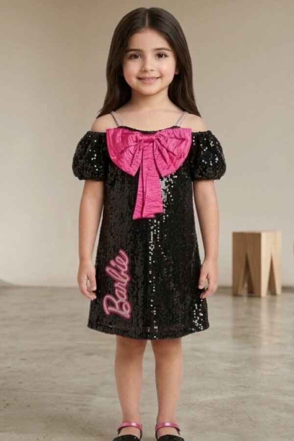 Girls Barbie Sequin Party Dress