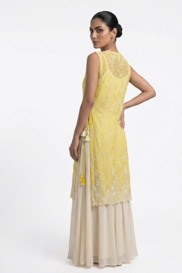 Yellow Embroidered Ethnic Kurta Set