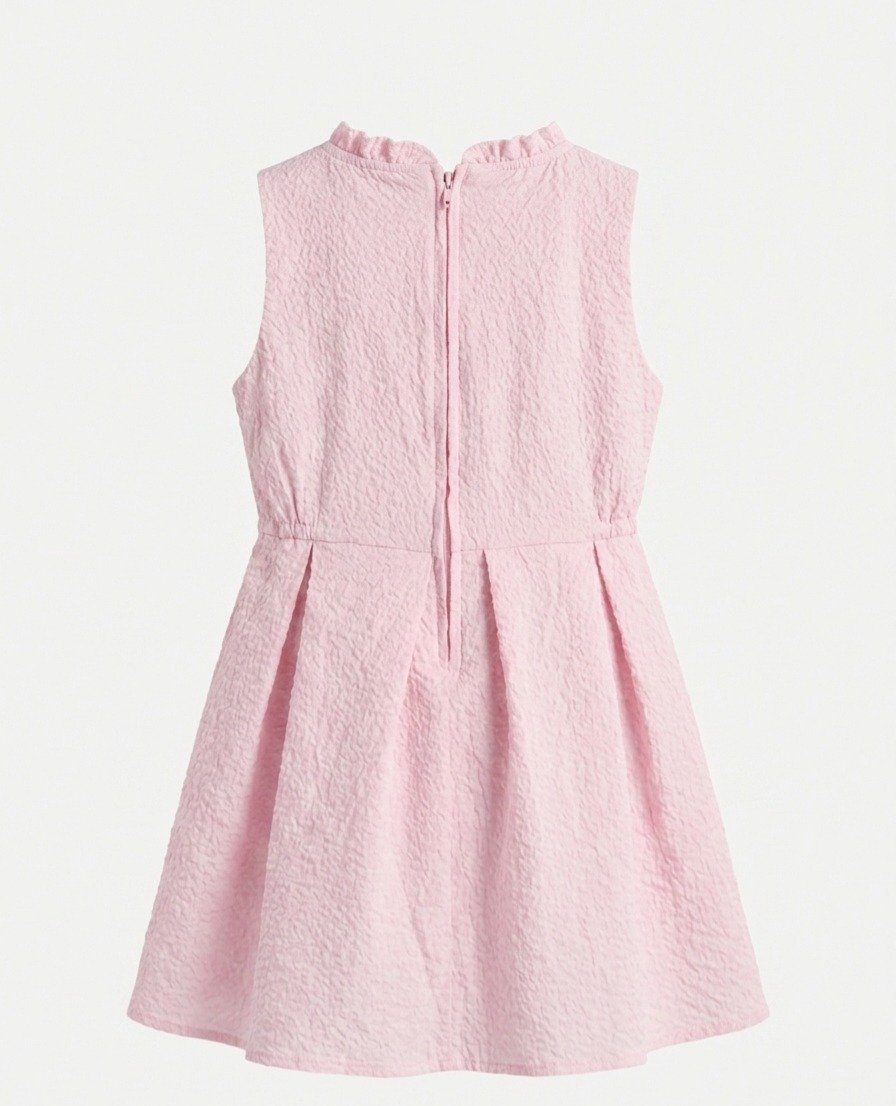 Pink Textured Heart Frock - Image 4