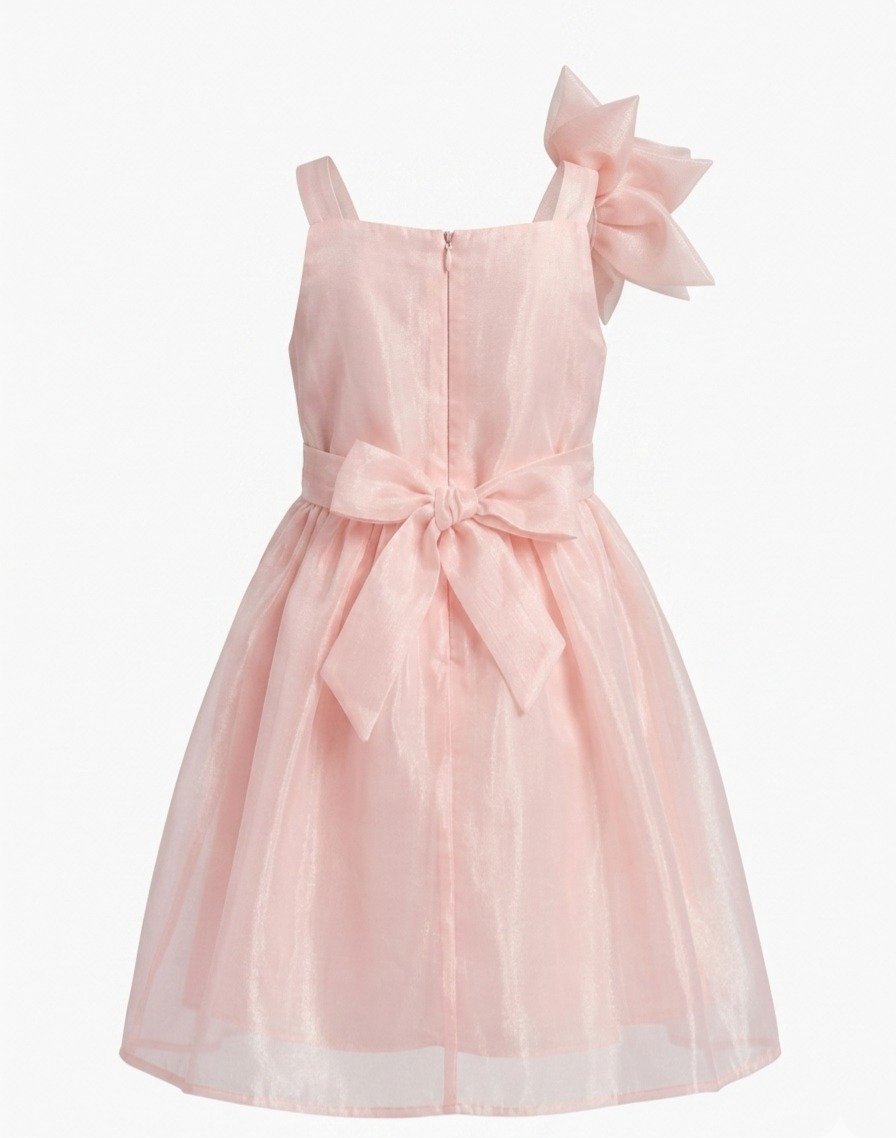 Pink Barbie Floral Party Frock - Image 5