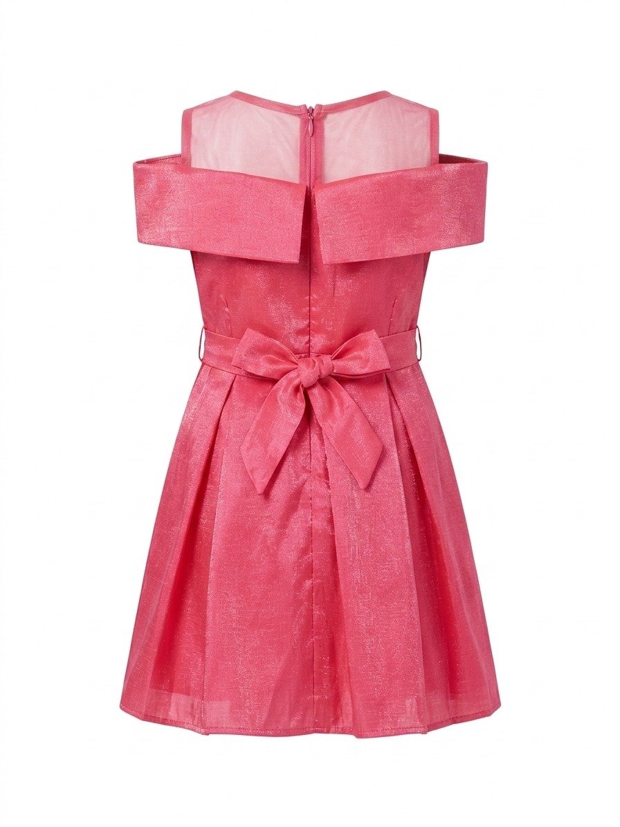 Pink Shimmer Barbie Party Frock - Image 3