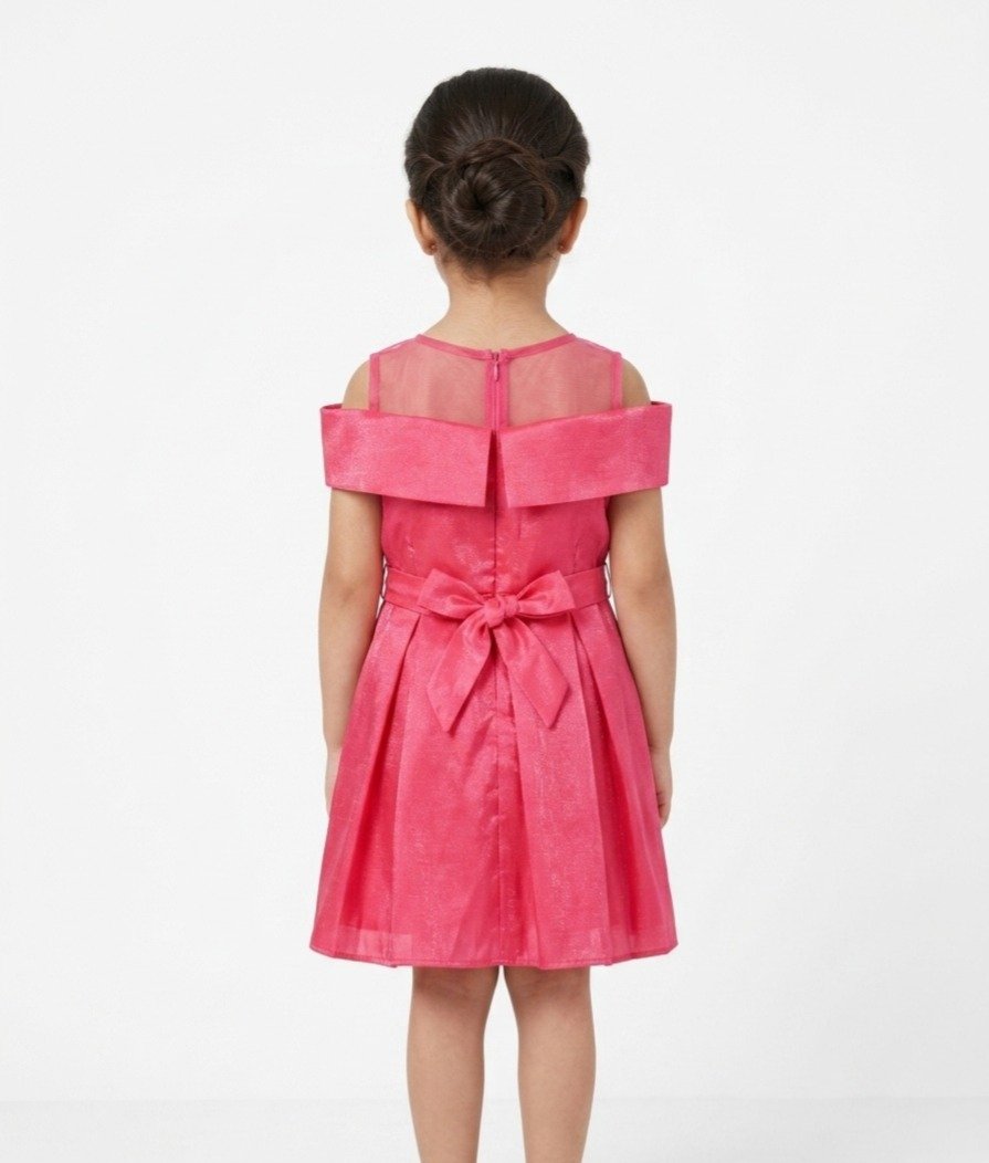 Pink Shimmer Barbie Party Frock - Image 4