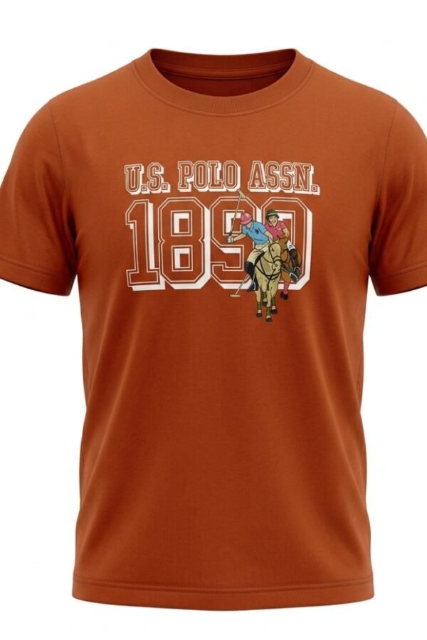 Boys Brown Graphic Polo T-Shirt