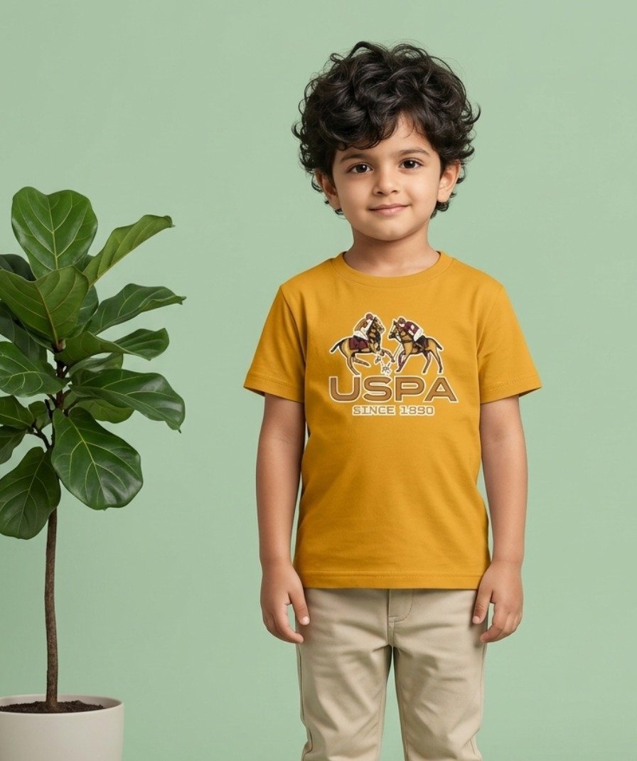 Boys Mustard Graphic T-Shirt