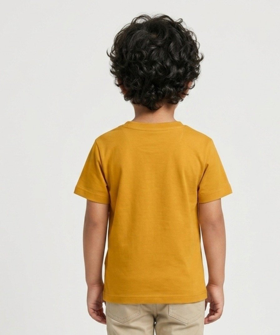 Boys Mustard Graphic T-Shirt - Image 5