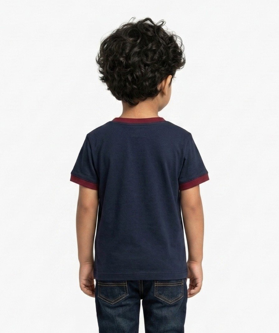 Boys Navy Graphic Casual T-Shirt - Image 5
