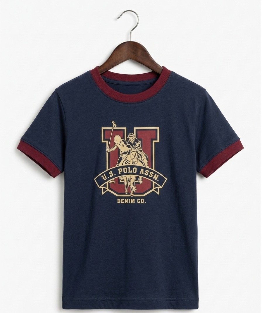 Boys Navy Graphic Casual T-Shirt - Image 3