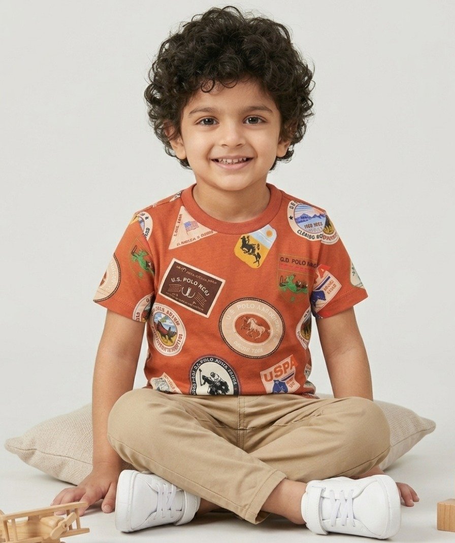 Boys Brown Heritage Graphic T-Shirt - Image 5