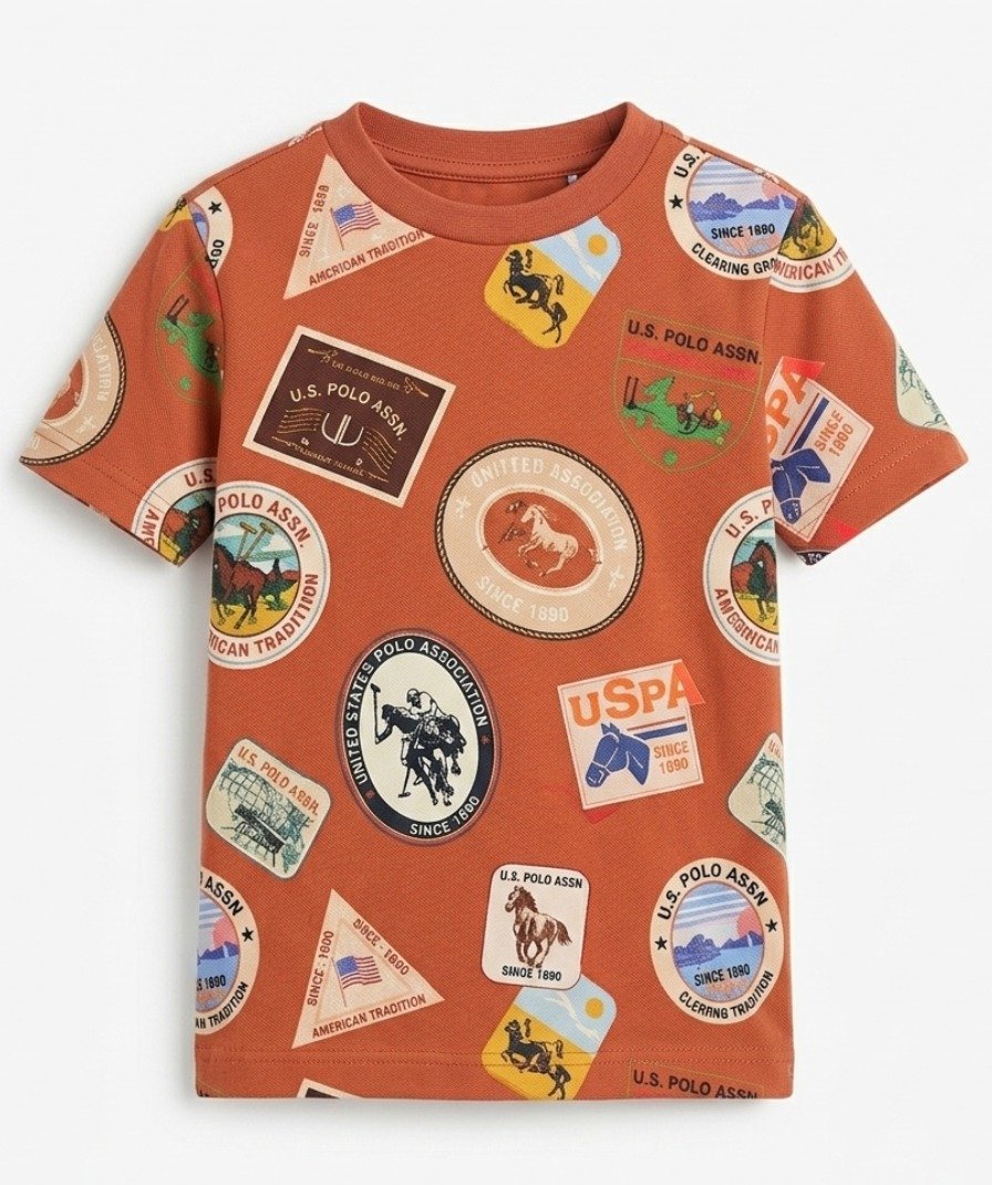 Boys Brown Heritage Graphic T-Shirt - Image 2