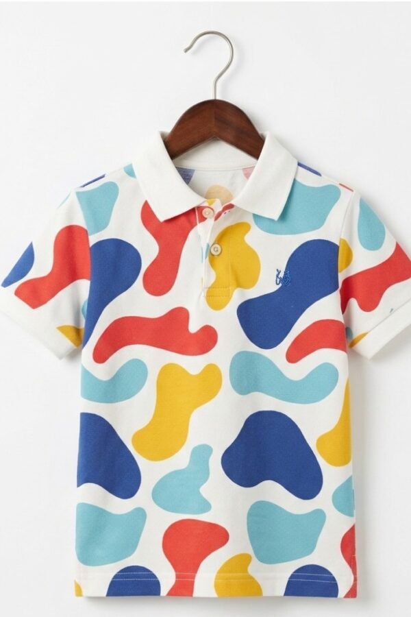 Boys Multi-Color Abstract Polo