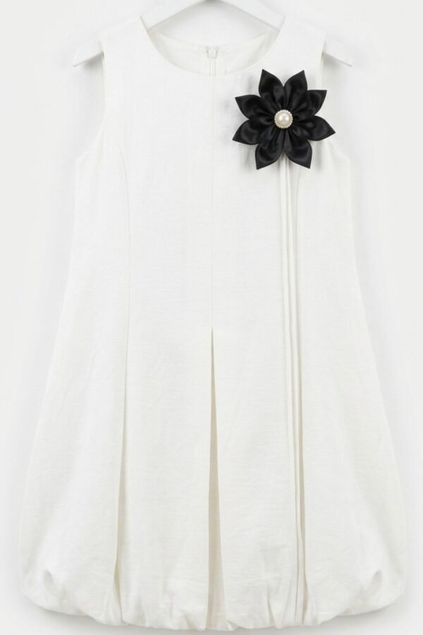 Girls Elegant White Party Dress