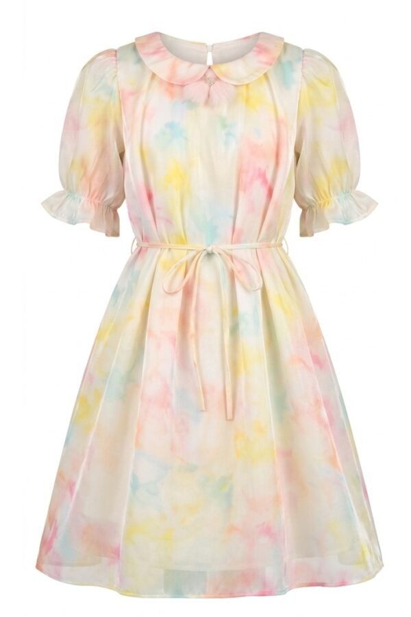 Girls Pastel Tie-Dye Dress