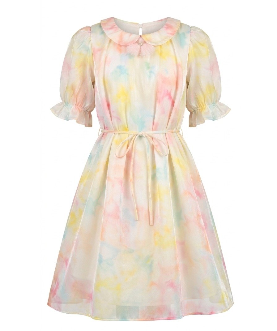 Girls Pastel Tie-Dye Dress - Image 2