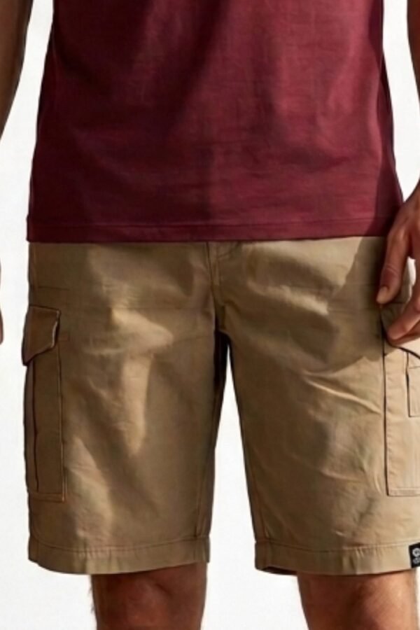 Khaki Brown Cargo Shorts