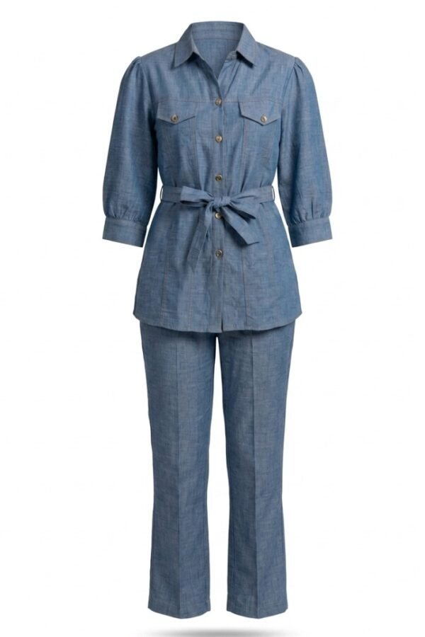 Women Blue Denim Co-ord Set
