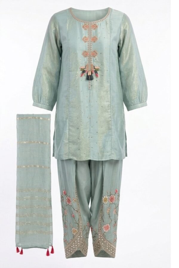 Sage Embroidered Salwar Suit