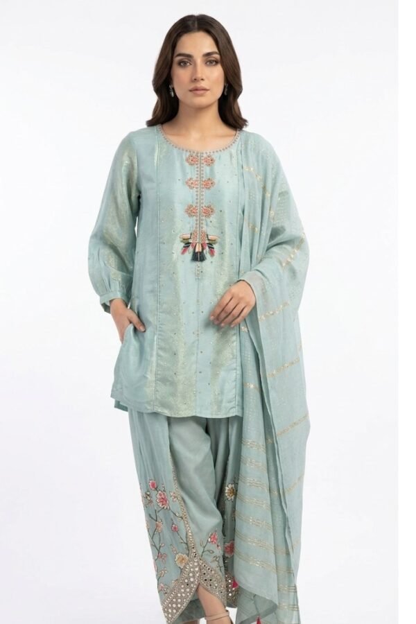 Sage Embroidered Salwar Suit