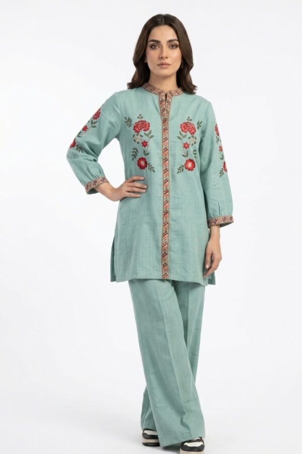 Sage Embroidered Co-ord Set