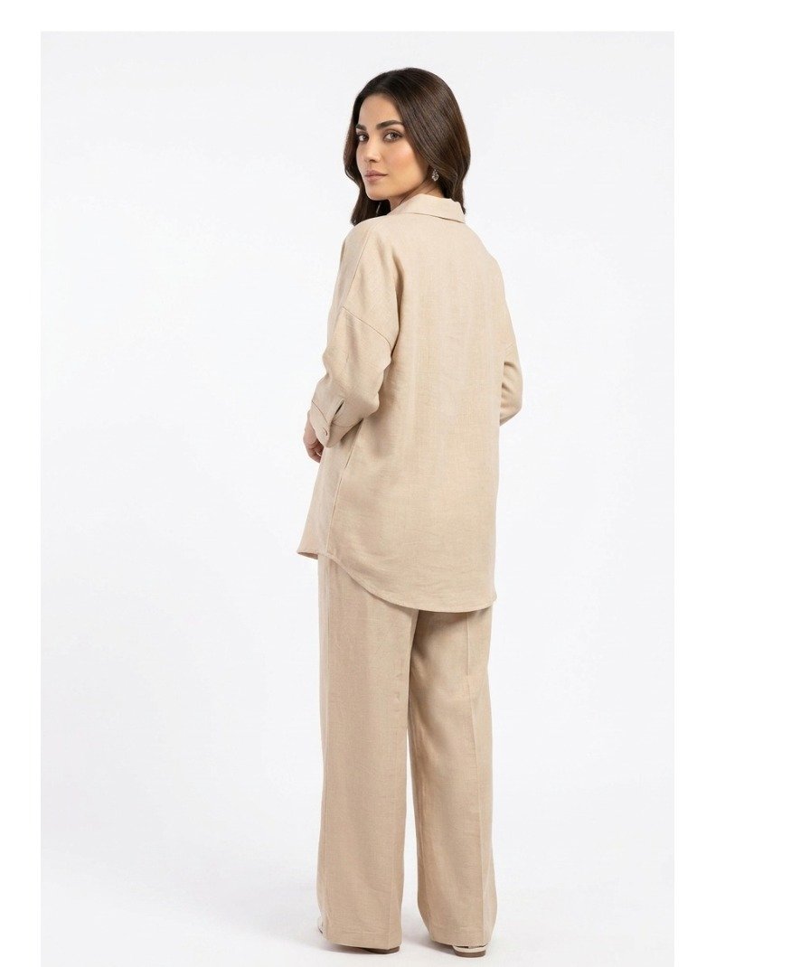Beige Embroidered Co-ord Set - Image 4