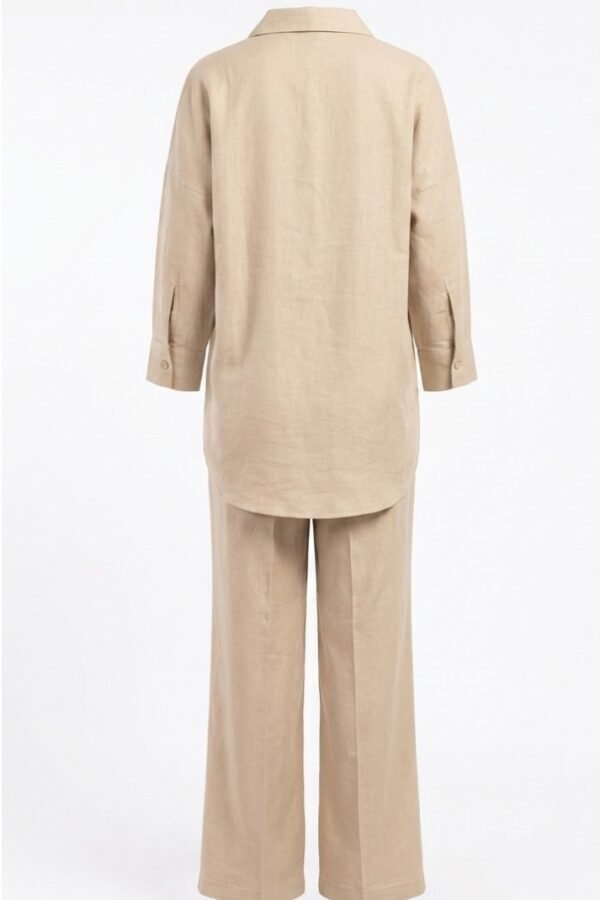 Beige Embroidered Co-ord Set