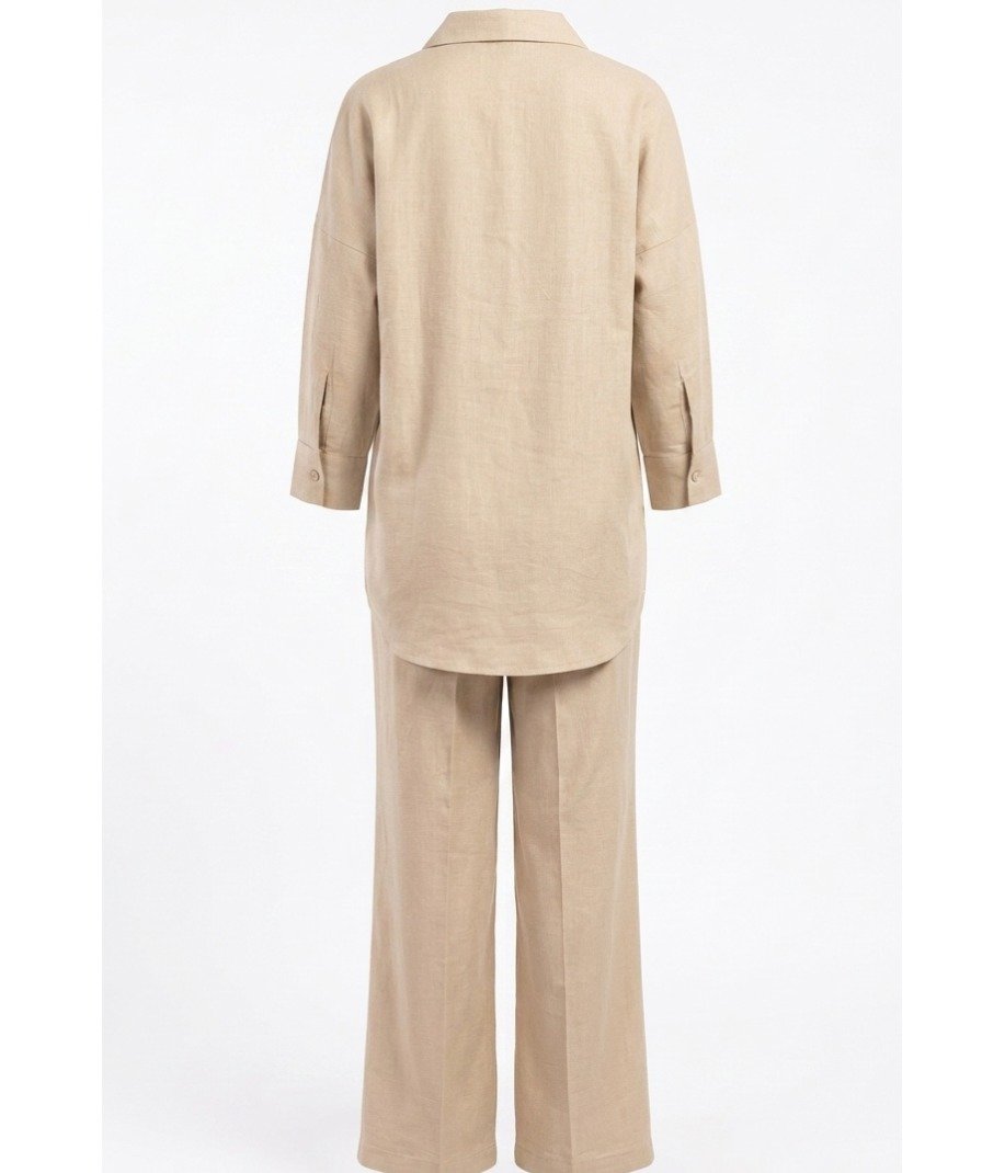 Beige Embroidered Co-ord Set - Image 2