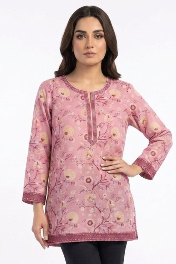 Pink Floral Printed Kurta